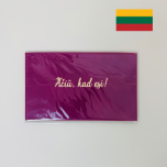 VELVET CARD FUCHSIA - AČIŪ, KAD ESI!