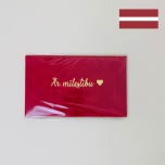 VELVET CARD AR MĪLESTĪBU - RED
