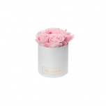MIDI WHITE BOX WITH BRIDAL PINK PRESERVED ROSES