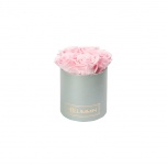 MIDI LIGHT GREY BOX WITH BRIDAL PINK PRESERVED ROSES