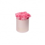 MIDI LIGHT PINK BOX WITH BABY PINK PRESERVED ROSES
